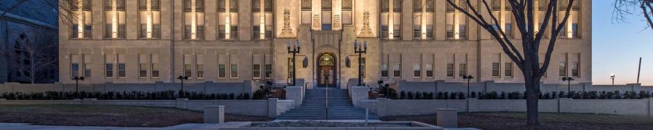 Creighton Hall at night